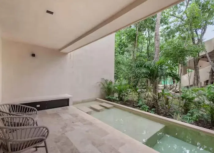 1st Flr Chic Jungle - Priv Pool Steam & Gym Apartment Tulum